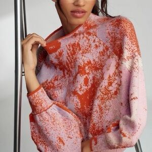 Anthropologie The Beatriz Mock-Neck Sweater: Lurex Edition Sz S